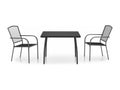 3-piece garden dining set, anthracite steel, 89989EVUC