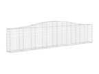 Arched gabion baskets, 10 pcs, 400x30x80-100, galvanized iron, 01636MBXY