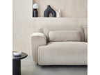 3-seater sofa - cream white corduroy fabric - 2 removable cushions - Bohometop W 230 x D 98 x H 73cm 08334MILN