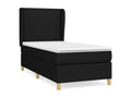 Bohometop bed base with mattress, black, 90x190 cm, fabric, 43424JBPH