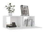 White TV stand 80x30x30 cm Engineered wood 71329CMFN