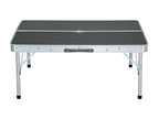 Camping table with 2 folding benches in black 29077MOPW