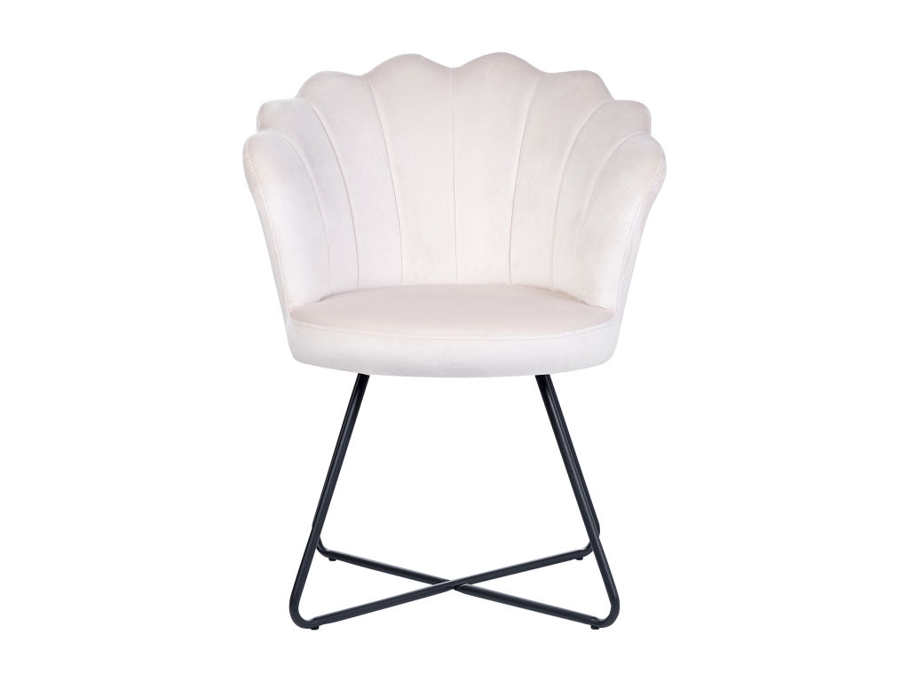 Bohometop Armchair, Off-White Velvet 61986UXYH