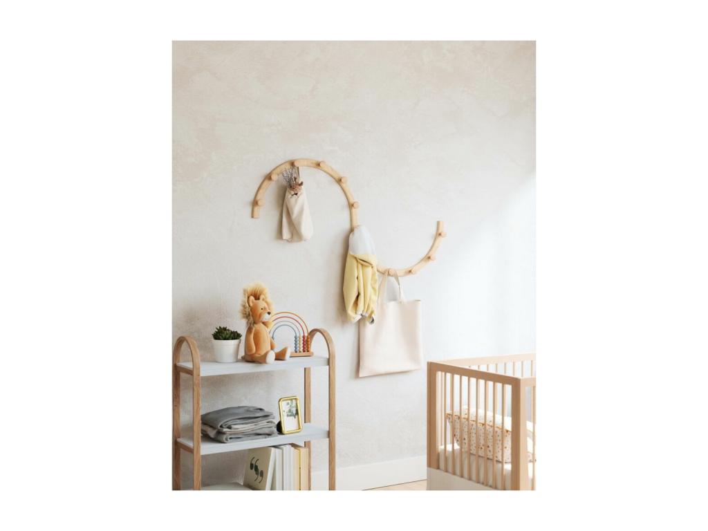 Bohometop 3-Shelf White and Natural Shelving Unit 19131CIYF