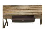 Rustic pine and metal console table 94006CMJE