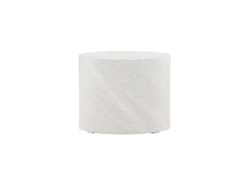 Bohometop - Round marble-effect side table 50cm - Light grey 99213BEOD
