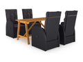 5-piece garden dining set, black, 85 21407XKZQ