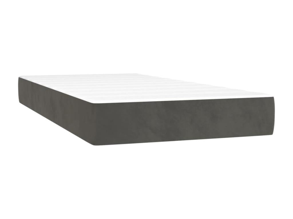 Bohometop bed base and dark grey velvet mattress 120x190cm 86097SZTR
