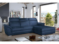 Bohometop 5-seater corner sofa bed in blue velvet fabric, right-hand corner as seen from the front - Bohometop 98925QLTN