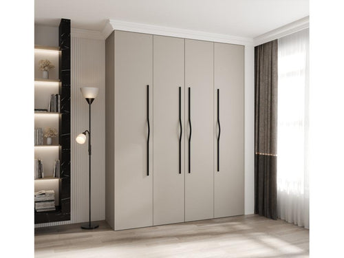 Bohometop 2 Hinged Door Wardrobe 245.5/190/40 4 Doors Cashmere/Black 00295HYAT