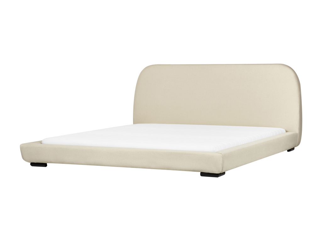 Bed with slatted base, Bohometop fabric, 180x200 cm, Cream, 73646TKSQ