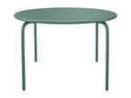 Round garden table, 130 cm diameter, in metal - Almond green - Bohometop 19001PRQW