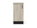 40cm Kitchen Base Cabinet with 1 Hinged Door, Black/Oak - Bohometop - W 40 x D 60 x H 85 cm 20755EEPA
