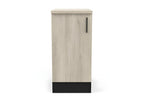40cm Kitchen Base Cabinet with 1 Hinged Door, Black/Oak - Bohometop - W 40 x D 60 x H 85 cm 20755EEPA