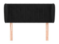 Headboard with wings, black, 93x23x78/88 cm, velvet, 24662VKRP