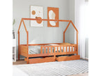 Children's bed frame and drawers 90x190 cm solid pine wood