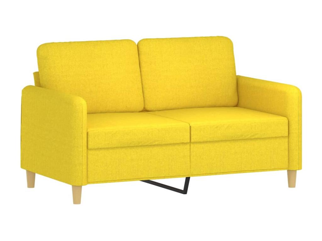 4-Piece Sofa Set with Cushions, Light Yellow Fabric 86662WKDA
