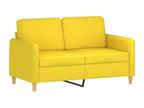 4-Piece Sofa Set with Cushions, Light Yellow Fabric 86662WKDA