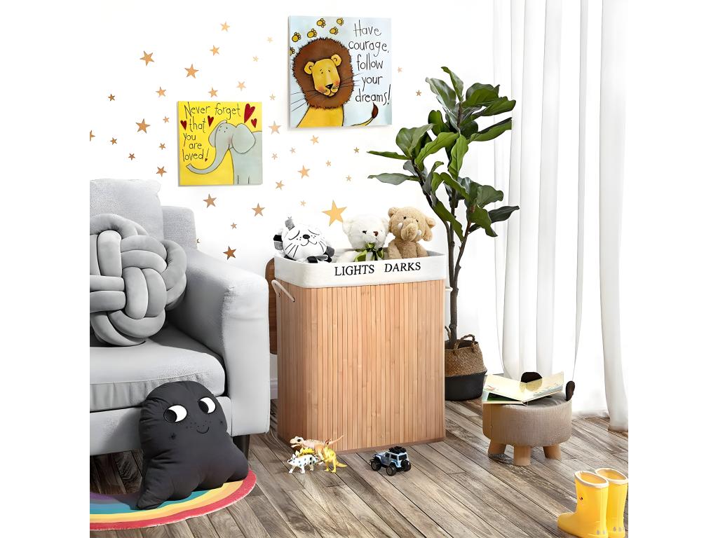 Bohometop 2-Compartment Laundry Basket - 100L 32848UPCG