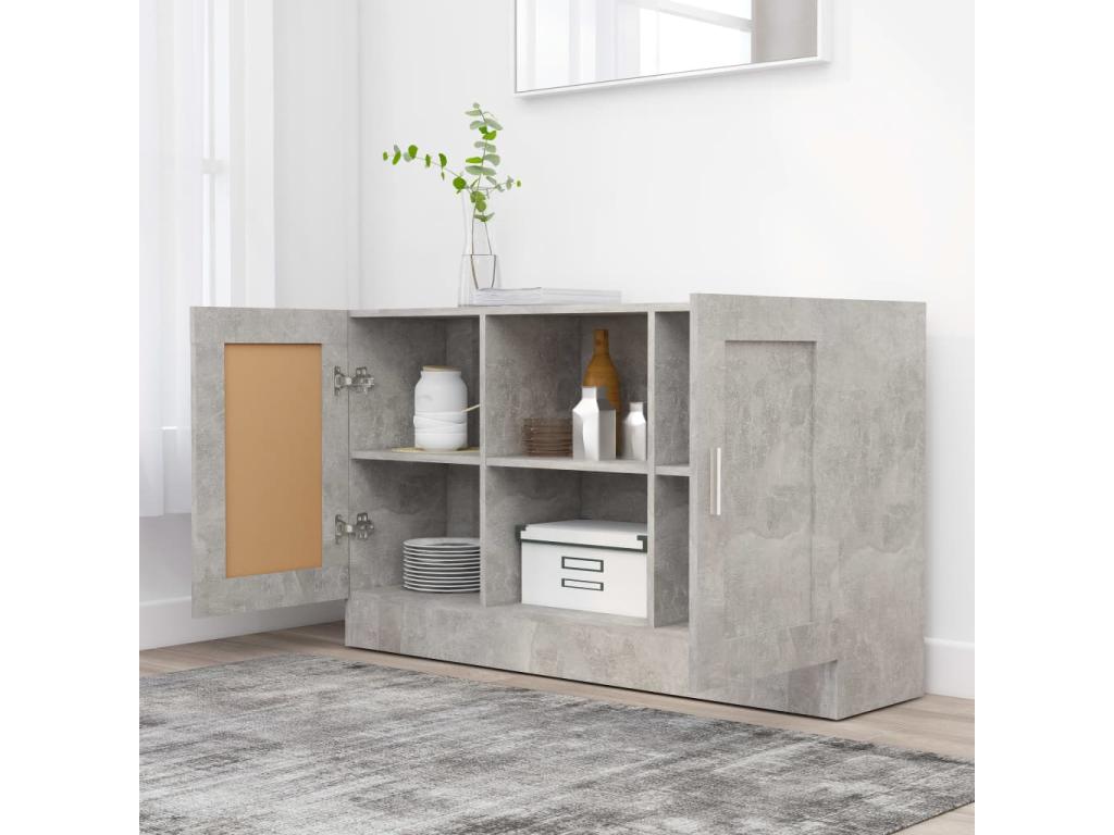 Concrete Grey Buffet 120x30.5x70 cm Chipboard 41552NNXD